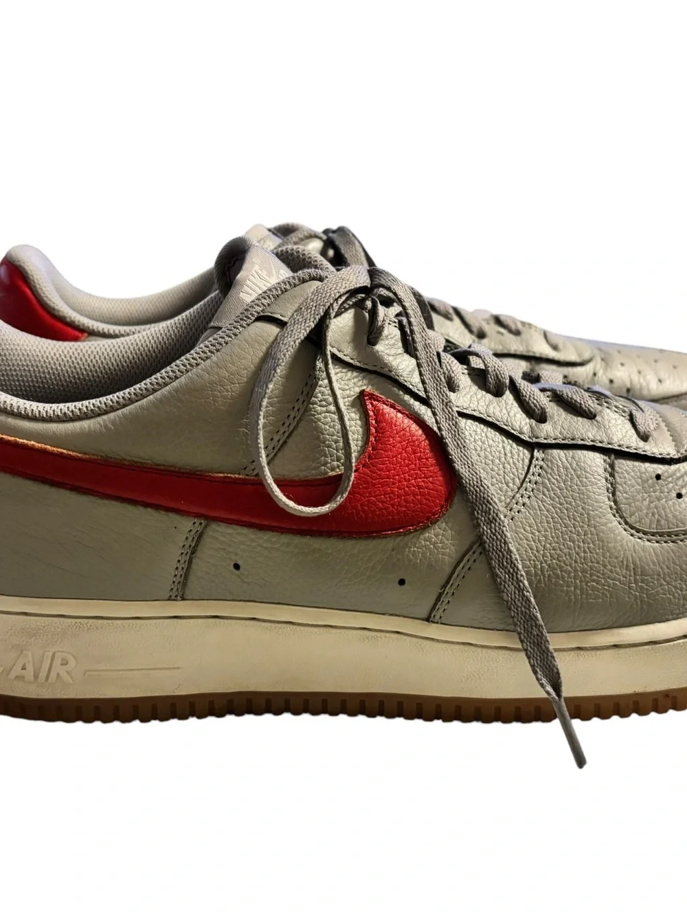 Nike Air Force 1 Low By You Gray Red Sneakers Men’s Size 15